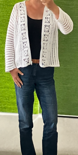 Jacke mit Reißverschluss bis ganz nach oben -Häkelanleitung