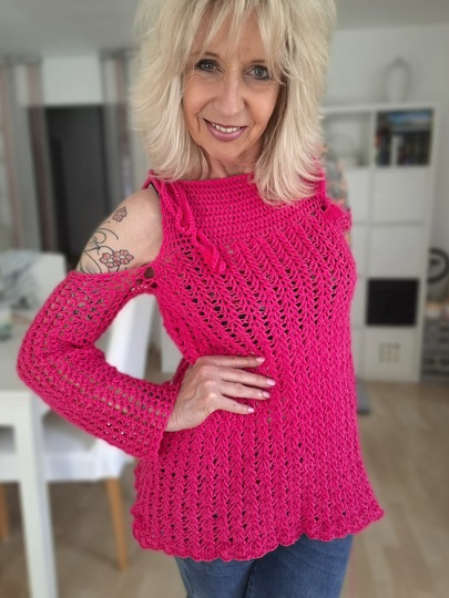 Tippy Tou - Häkelanleitung für Top und Off-Shoulder-Shirt