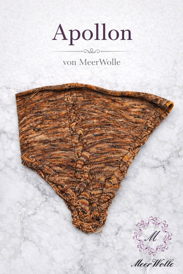 Apollon – Zopftuch stricken | Dreieckstuch mit Zopfmuster | PDF Anleitung