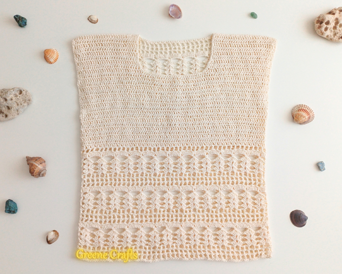 Crochet Pattern: "Summer Breeze" Lace Top, Women's Tank Top, Sizes XS-3XL