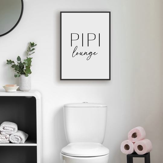 Poster Toilette PIPI lounge Badezimmer Wandbild Download Digitale Datei