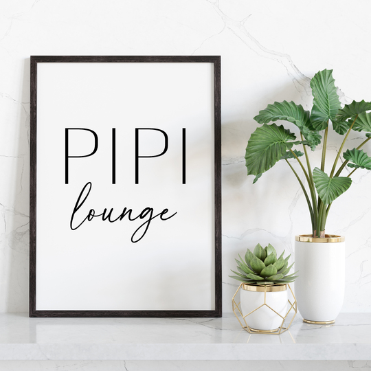 Poster Toilette PIPI lounge Badezimmer Wandbild Download Digitale Datei
