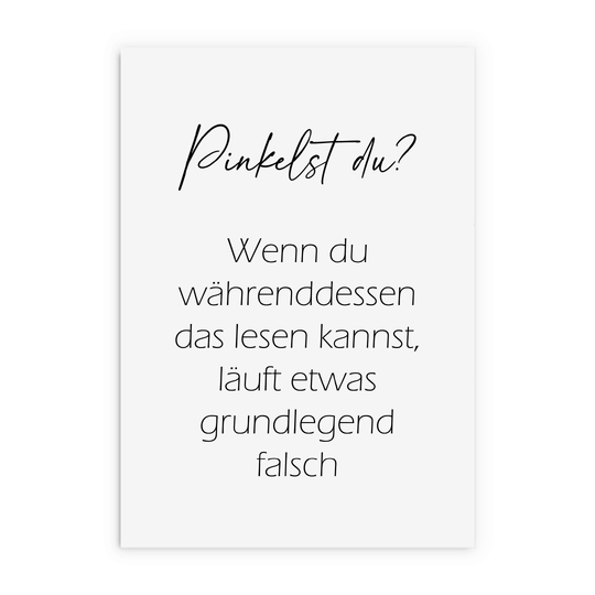 Poster PINKELST DU? Badezimmer Wandbild Download Digitale Datei