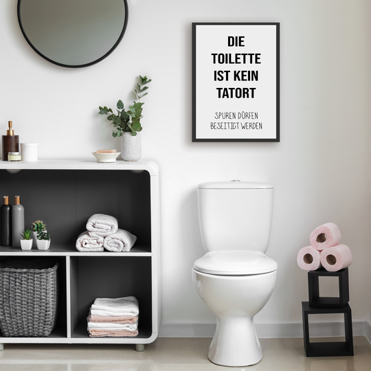 Poster TATORT Toilette Badezimmer Wandbild Download Digitale Datei