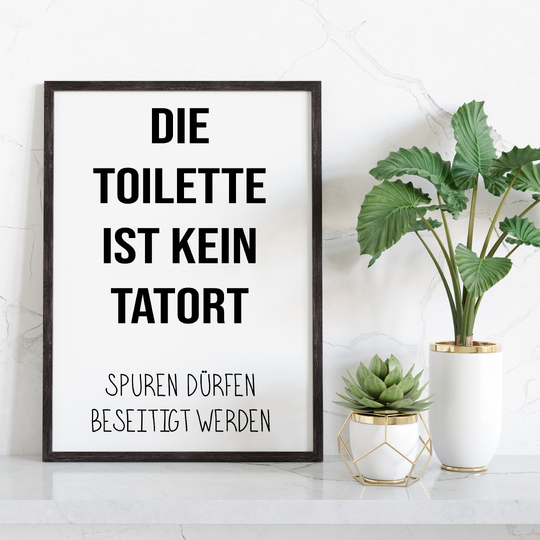 Poster TATORT Toilette Badezimmer Wandbild Download Digitale Datei