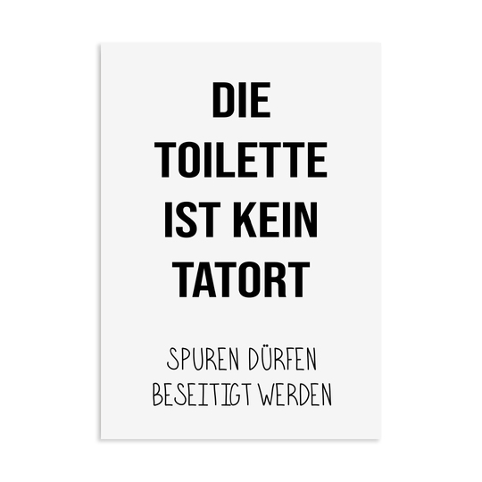 Poster TATORT Toilette Badezimmer Wandbild Download Digitale Datei