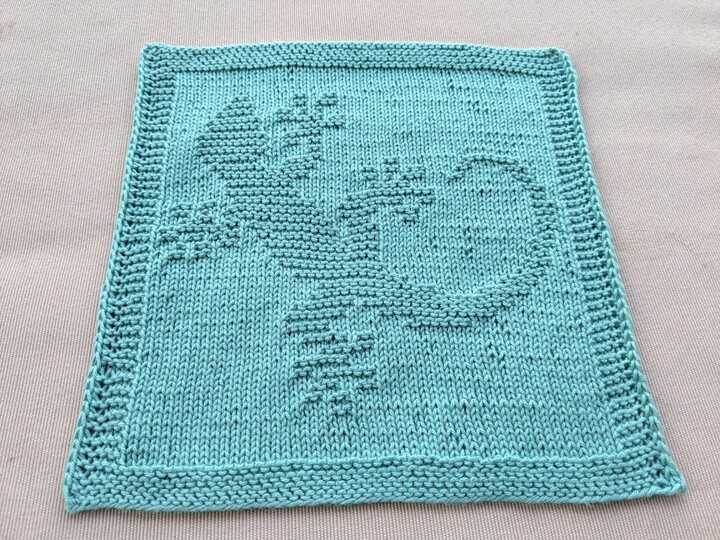 Strickanleitung Spültuch / Waschlappen "Kleiner Gecko" - ganz einfach