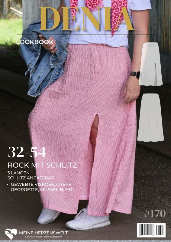 Rock mit Schlitz für Damen – Schnittmuster Gr. 32-52 - Denia #170 - Bild 3