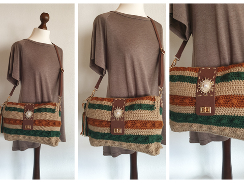 Boho Structure Crossbody Bag „Sienna“ by Arcaceptura (Crochet Pattern)