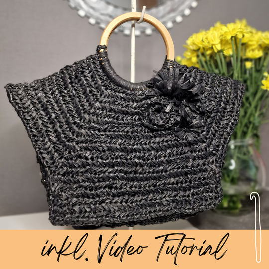 Häkeltasche Basket BÄG – Anleitung mit Video-Tutorial & PDF-Download