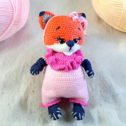 Crochet Fox Doll Amigurumi Pattern PDF, Woodland Fox Couple, Dress Up Doll