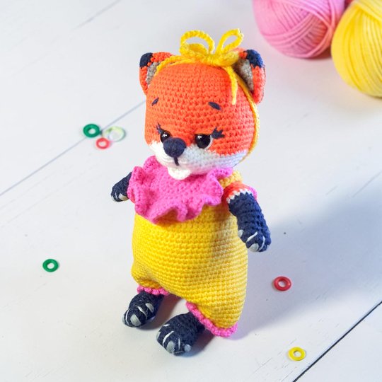 Crochet Fox Doll Amigurumi Pattern PDF, Woodland Fox Couple, Dress Up Doll