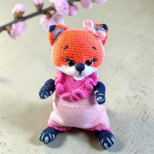 Crochet Fox Doll Amigurumi Pattern PDF, Woodland Fox Couple, Dress Up Doll