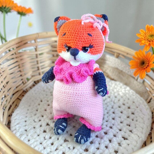 Crochet Fox Doll Amigurumi Pattern PDF, Woodland Fox Couple, Dress Up Doll
