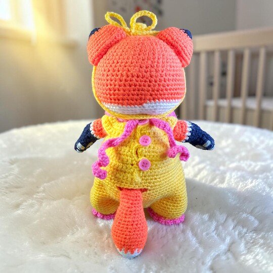 Crochet Fox Doll Amigurumi Pattern PDF, Woodland Fox Couple, Dress Up Doll