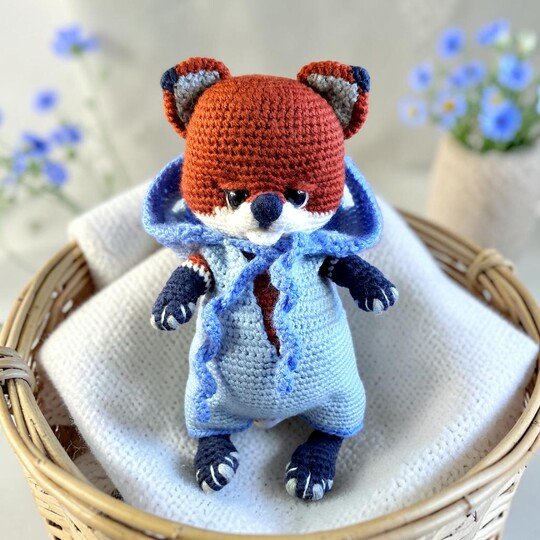 Crochet Fox Doll Amigurumi Pattern PDF, Woodland Fox Couple, Dress Up Doll