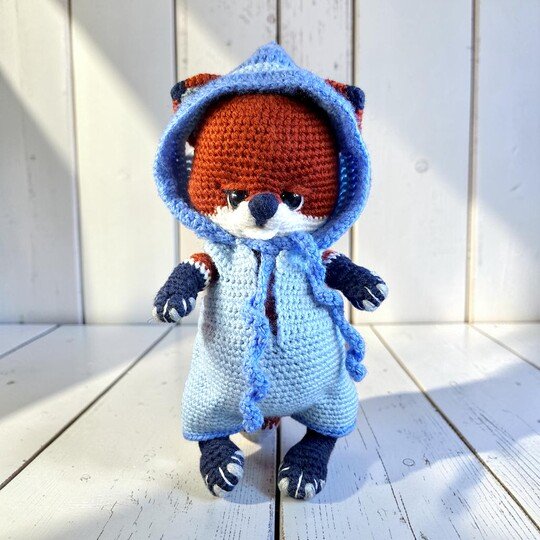 Crochet Fox Doll Amigurumi Pattern PDF, Woodland Fox Couple, Dress Up Doll