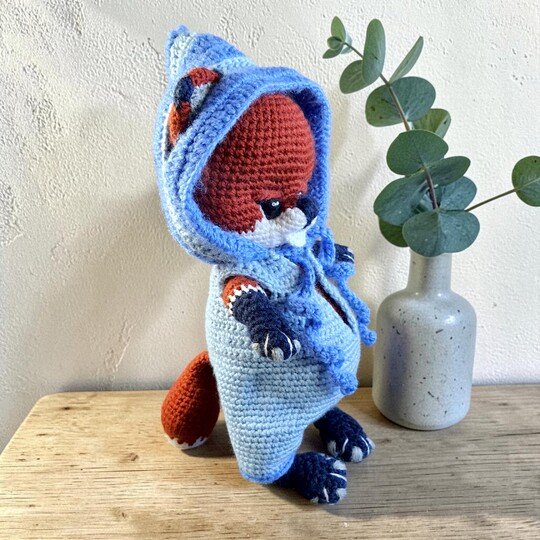 Crochet Fox Doll Amigurumi Pattern PDF, Woodland Fox Couple, Dress Up Doll