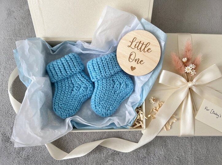 Crochet Pattern Baby Socks "Sky Blue" – Newborn Booties