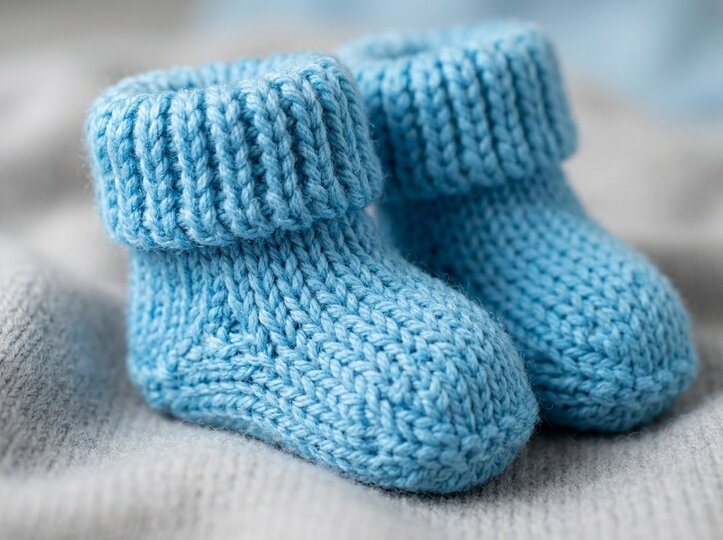 Crochet Pattern Baby Socks "Sky Blue" – Newborn Booties