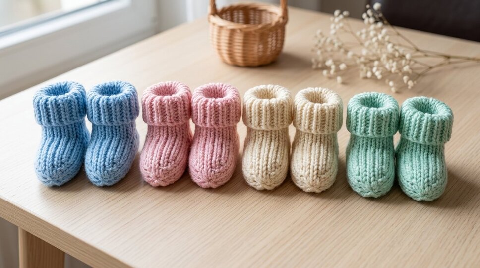 Crochet Pattern Baby Socks "Sky Blue" – Newborn Booties