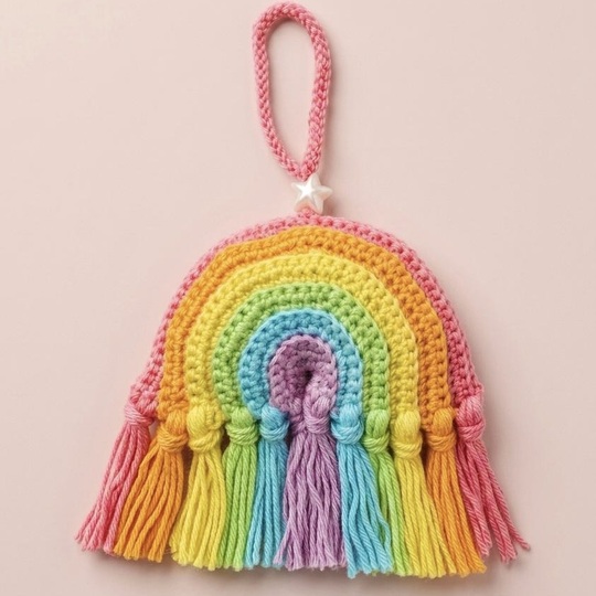 Small Rainbow with fringes - PDF Crochet Pattern English/ German