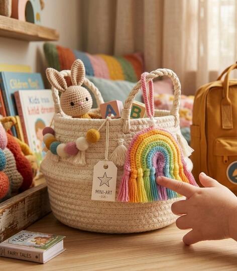 Small Rainbow with fringes - PDF Crochet Pattern English/ German