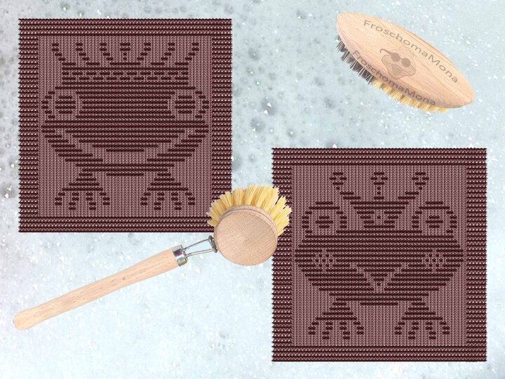 märchenhafte Spültücher Frosch Motiv „Königin Gründella & König Gründello“