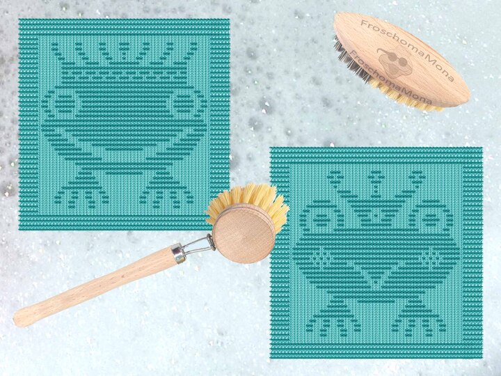 märchenhafte Spültücher Frosch Motiv „Königin Gründella & König Gründello“