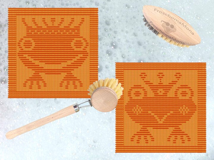 märchenhafte Spültücher Frosch Motiv „Königin Gründella & König Gründello“