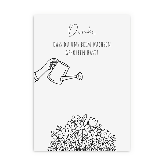 Poster FINGERABDRÜCKE Abschied Kita Schule Abschiedsgeschenk GIEßKANNE