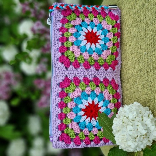 Häkeltasche Granny Pochette – Anleitung mit PDF-Download
