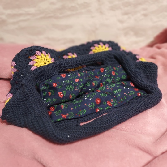 Häkeltasche Granny Clutch Bäg