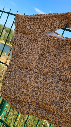 Häkeltasche Granny Clutch Bäg