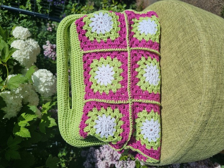 Häkeltasche Granny Clutch Bäg