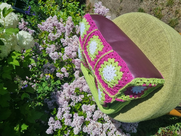 Häkeltasche Granny Clutch Bäg