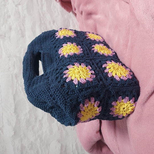 Häkeltasche Granny Clutch Bäg