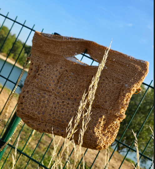 Häkeltasche Granny Clutch Bäg