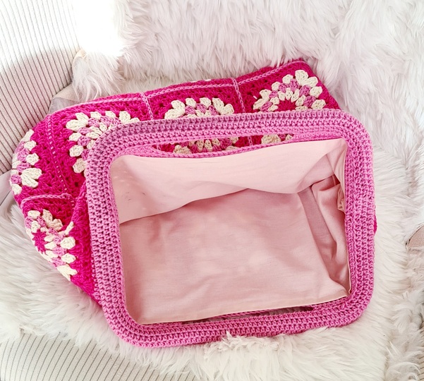 Häkeltasche Granny Clutch Bäg