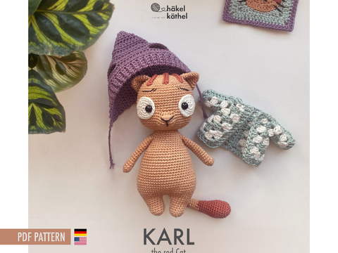 Karl the red Cat - Amigurumi - pattern