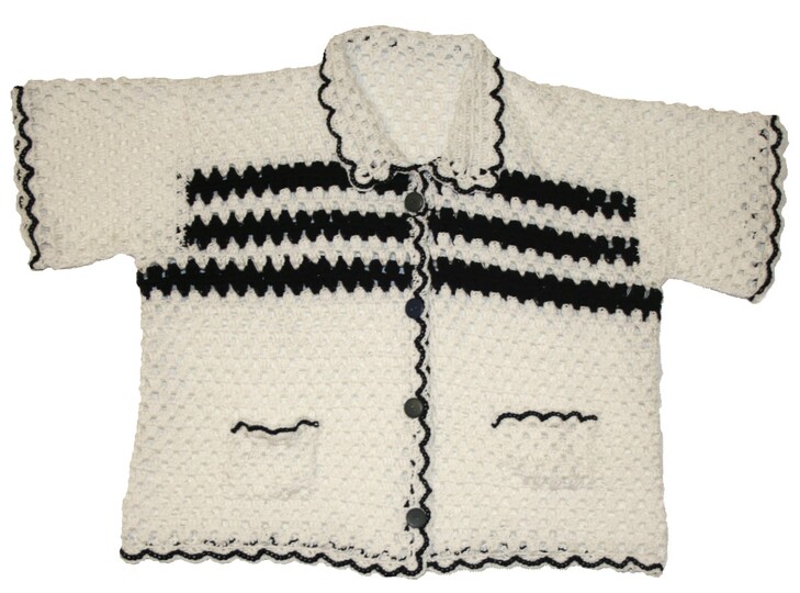 Short-Sleeve Polo Shirt with Granny Stripes No. 028