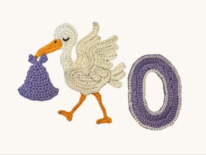 Crochet Animal Number 0 Stork