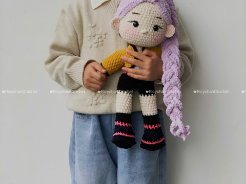 Purple hair doll