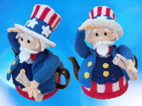 TeaCosyFolk's Uncle Sam Tea Cosy Knitting Pattern