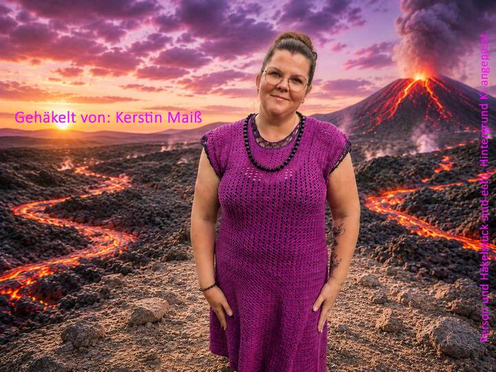 Frauhohmanns Häkelkleid „LavaGlut“