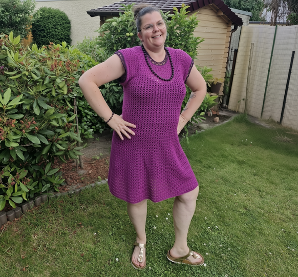 Frauhohmanns Häkelkleid „LavaGlut“