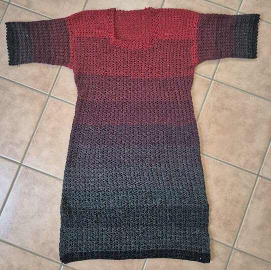 Frauhohmanns Häkelkleid „LavaGlut“