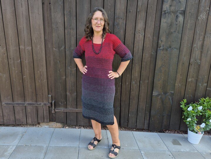 Frauhohmanns Häkelkleid „LavaGlut“