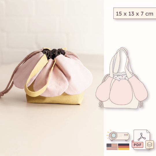 Anemone Tasche mit Tunnelzug Schnittmuster