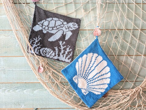 Topflappen "Lust auf Meer 3.0" - Doubleface Strickanleitung